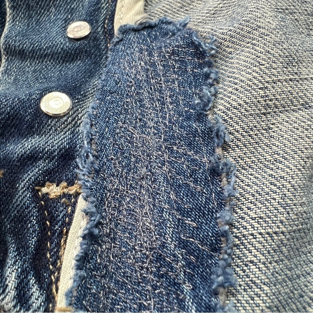 Waxed Oiled Rick Owens SLAB Denim Mud Distressed Washed Pocket Flare Cargo Jeans - Picture 8 of 16